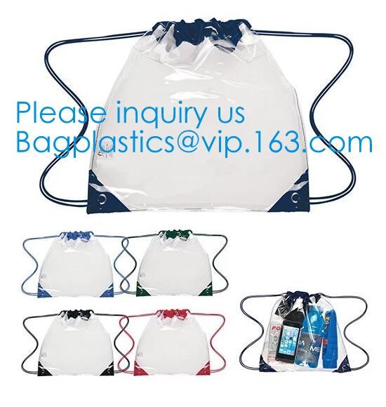 Promotional Transparent PVC Clear Drawstring Backpack Bags,Promotional Hot