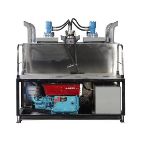 Hydraulic Double Cylinder Thermoplastic Preheater 800kg With Water Cooling Engine