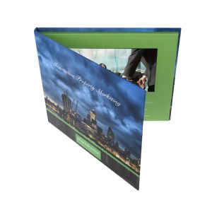 Hard Cover Video Advertising Cards UV Printing Smooth Video Booklet
