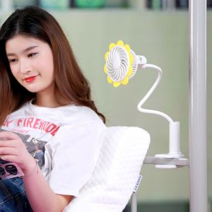 Sunflower clip fan rechargeable usb portable fan clip