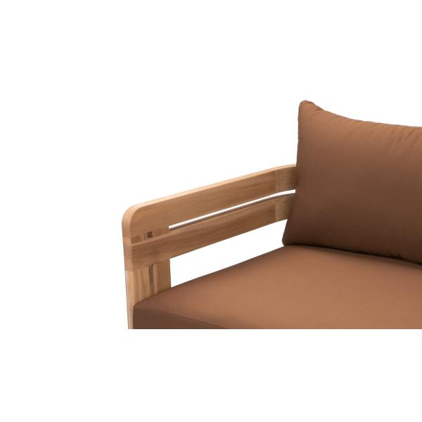 Modern Stylish Natural Teak Wood Lounge Sofa for Hotel Outdoor Patio Furniture Set