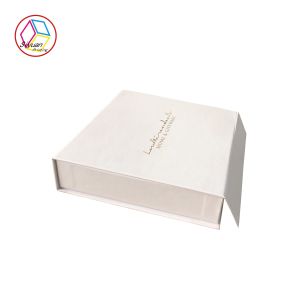 White Exquisite Rectangle Flip Cardboard Gift Box Matte Lamination
