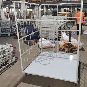 Transport Duty Foldable Rolling Cage Storage Powder Coated Finish