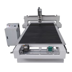 4 Axis CNC Wood Engraving Machine with Rotary Axis Fixed in X-axis