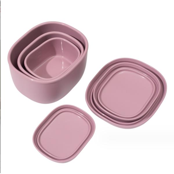 3pcs/set Custom Portable Bento Lunch Box Set with Microwavable Food Container Feature