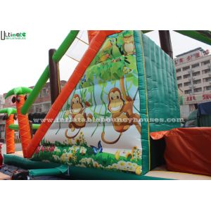 Kids Inflatable Obstacle Sport Mega Run Jungle Basejump Fireproof