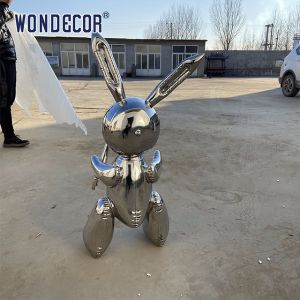 Powerful Forged Metal Sculpture Large Scale Geometric Art Rabbit