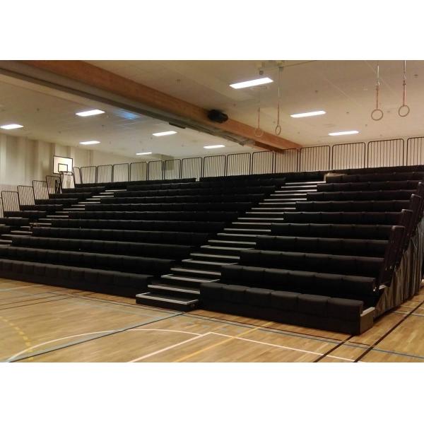 Travelling Retractable Gym Seating , Telescopic Seating Systems With Polymer