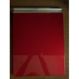 China Alum handle kitchen cabinet door,Red color cabinet door,MDF kitchen cabinet door on sale