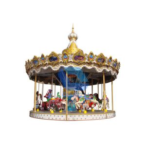 Amusement Park Childrens Musical Carousel , Musical Merry Go Round Carousel