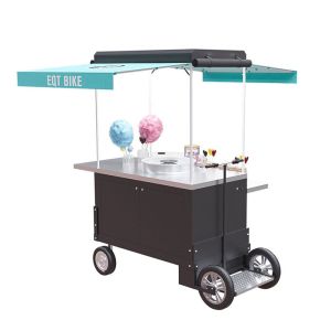 350W 25° Climbing OEM Cotton Candy Bike Food Cart