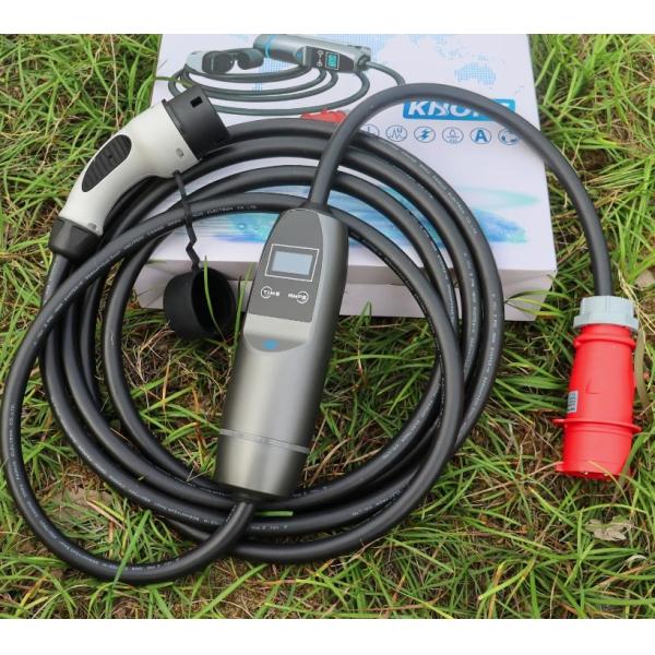 Buy 32a 16a Portable Ev Charger Plug Level 2 Type 2 Or Type 1 With 5m Cable at wholesale prices