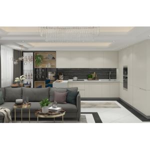 Prefabricated Walnut Kitchen Cabinets Wooden Furniture Cupboard Joinery