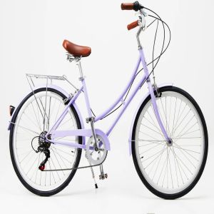 14KG Retro Ladies 7 Speed Vintage Bicycles 700C Adult Women's City Bike with
