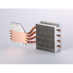 Heatpipe CPU Aluminum Heatsink With Copper For Thermoelectric Cooling