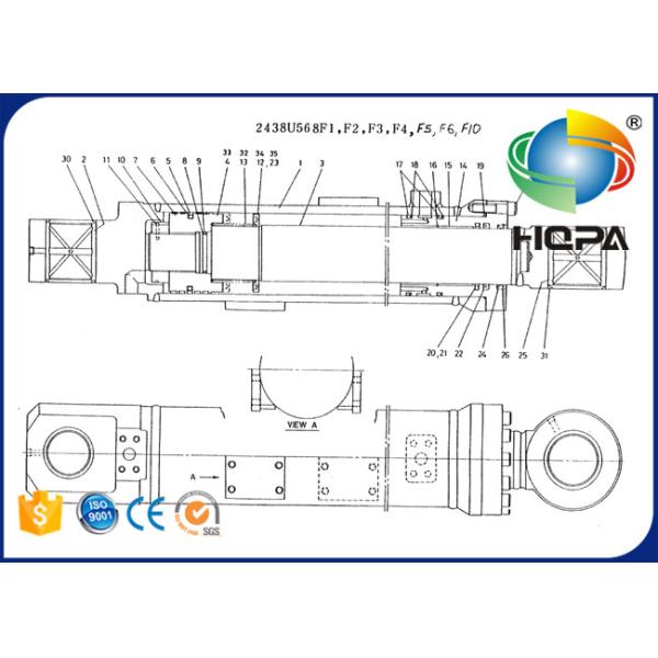 2438U568R110 Piston Seal Repair Kit For Kobelco K909-A K909A Excavator