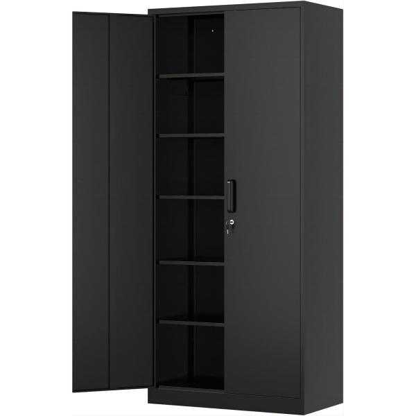 80x40x180CM black color functional storage cabinet office furniture cabinet used in office warehouse