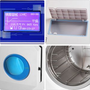 LCD Desktop Drying Sterilizer Pulsating Three Times Pre Vacuum Disinfection