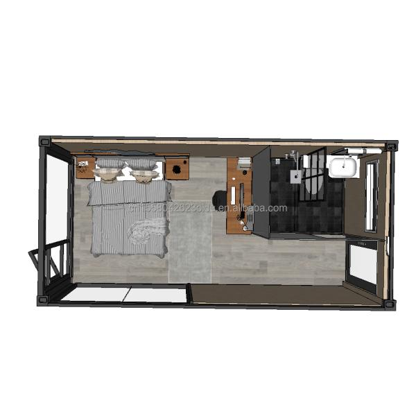 Easy Assemble Luxury Living Container House with Galvanized Steel Square Tubes Main Structure