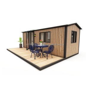 Customized Color Wooden Homes for Family Made of Steel Sandwich Panel and