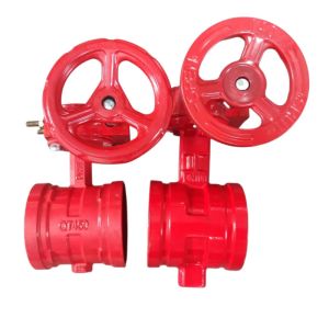 Gas Media Soft Seal Grooved Turbine Butterfly Valve D381X Hydraulic