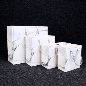 Custom Reasonable Boutique Retail Paper Gift Shopping Rope Handle Bag Custom