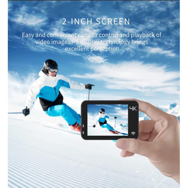 2.4G 4K Ultra HD Action Camera Waterproof EIS Touch Screen Support 170 Degree