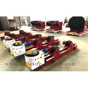 10 Tons Lead Screw Pipe Welding Rollers With PU Wheels , Tanker Turning Rolls