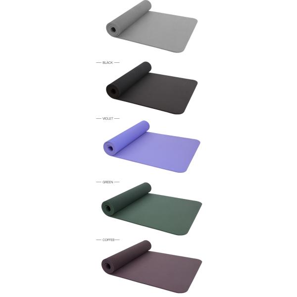 183x61cm ZH Tear Resistant Workout Yoga Mat 6mm Thickness Rollable Private Label