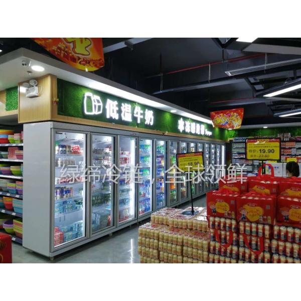 Auto Defrost Double Door Rh70% Commercial Display Freezer