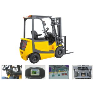 Hydraulic Operating Four Wheel Electric Forklift 1760mm Turning Radius