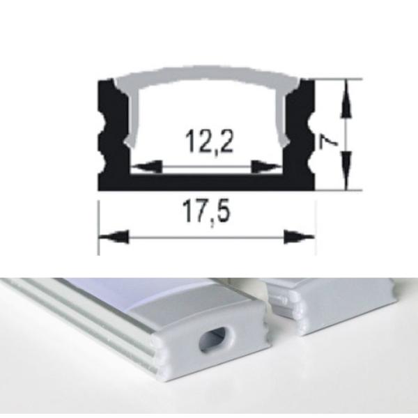 12mm width PCB strip U shape Al channel for 3528 5050 5630 strip light Aluminum