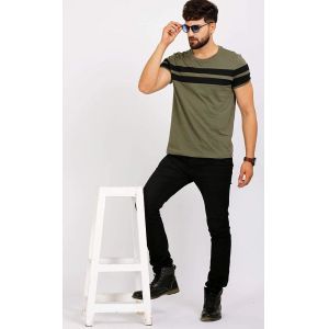 Solid Pattern Stylish Mens T Shirts Plain Dyed Technics Jersey Fabric Customized