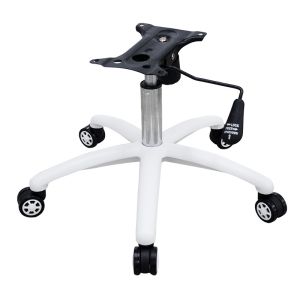 Ergonomically Adjustable Office Chair Base White Finish And Lightweight Aluminum