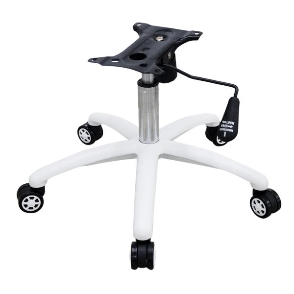 Ergonomically Adjustable Office Chair Base White Finish And Lightweight Aluminum