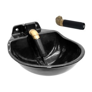 Durable Cast Iron Cattle Water Bowls Easy Cleaning Enameled Surface