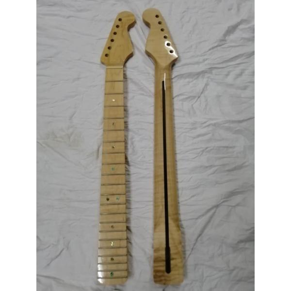Custom Grand 22 Fret Roasted Maple Electric Guitar Neck for Handmade Tele Guitar Kits Gloss Finished with Bone Nut
