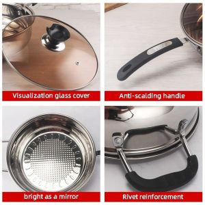 Best Sale Kitchen 12 Piece Cooking Pot Set Pot And Pans Stainless Steel Cookware