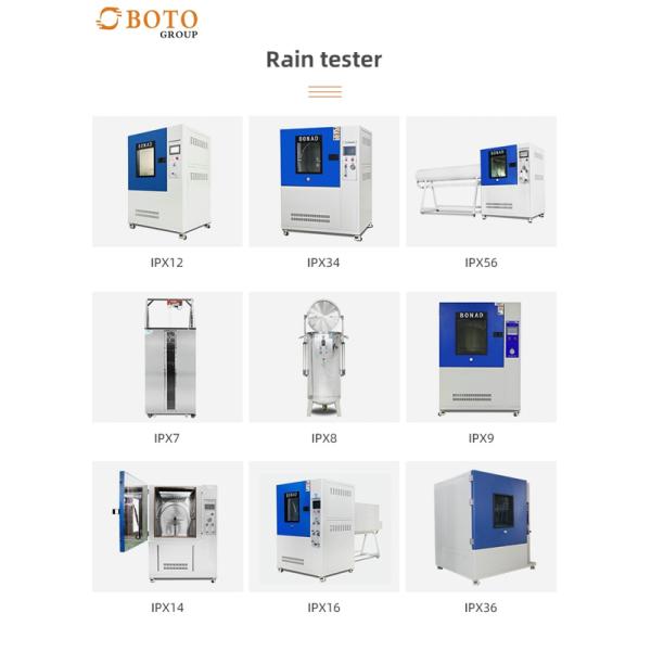 IPX1 IPX4 Rain Testing Machine 150 - 2550mm 2 - 20rpm 0.7-3L/Min