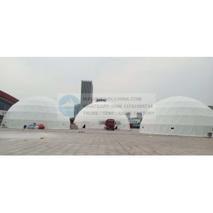 20m Heat Proof Aluminium Geodesic Dome Tent UV Resistant
