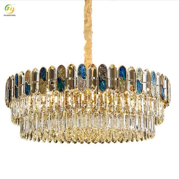 JYLIGHTING Light Luxury Crystal Chandelier Living Room Main Light Modern Simple Atmosphere Luxury Villa Restaurant Bedroom Crystal Pendant Light
