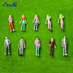 1/42 scale model paited color figures ABS plastic 4cm for model train layout