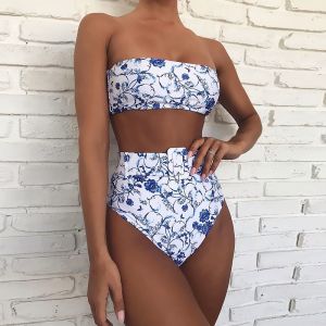 Tiered Layer Tie a Knot Front Top With Low waist Bikini swimsuit high cut