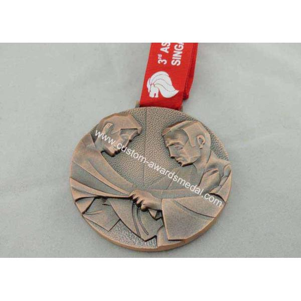 Asian Judo Kata 2013 Ribbon Medals Copper Plating Full 3d For Gift