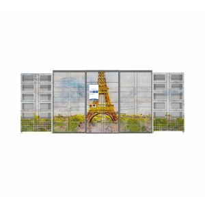 Transparent Doors Machine Locker Different Payment Methods Access