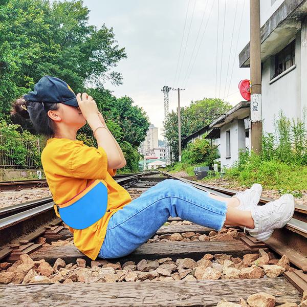 Strap Sling Waist Bag Women'S Nylon Fanny Pack 420D 11X2.3X4.3 Inch