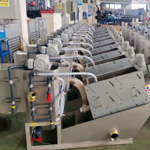 Multi Disc Screw Press Dewatering Sludge Machine For Oily Wastewater