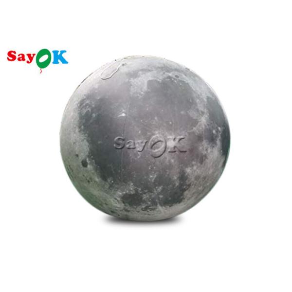 0.2mm PVC 6.6ft Giant Led Inflatable Moon Light Balloon For Space Theme Stage Decoration