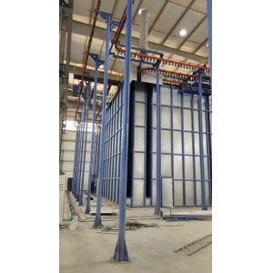 China Automatic  Spraying Pre-treatment LNG Heating  Vertical Powder Coating Line for Aluminum Profiles on sale