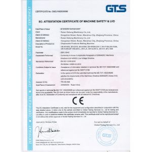 RUITAI MACHINERY Certifications